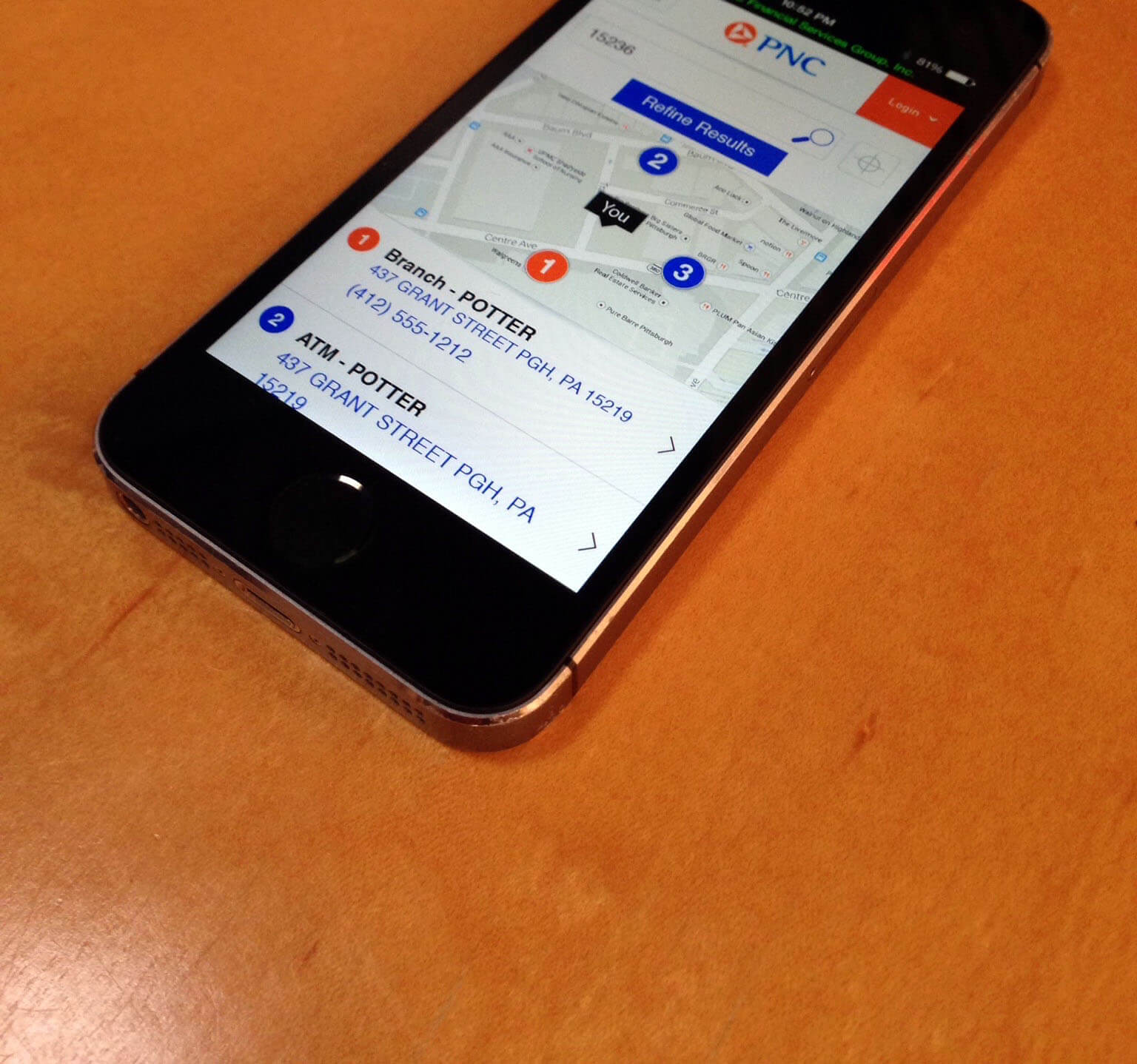 Mobile Phone Application Screenshot